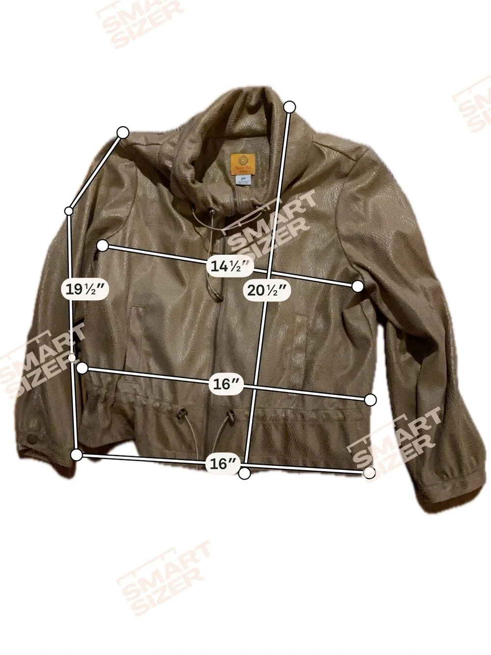 Ruby Rd. Olive Green Textured Drawstring Jacket - Picture 4 of 5